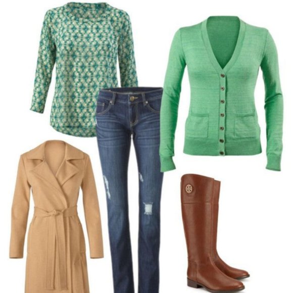 CAbi Jade leaf print top small 3069 - Picture 7 of 8